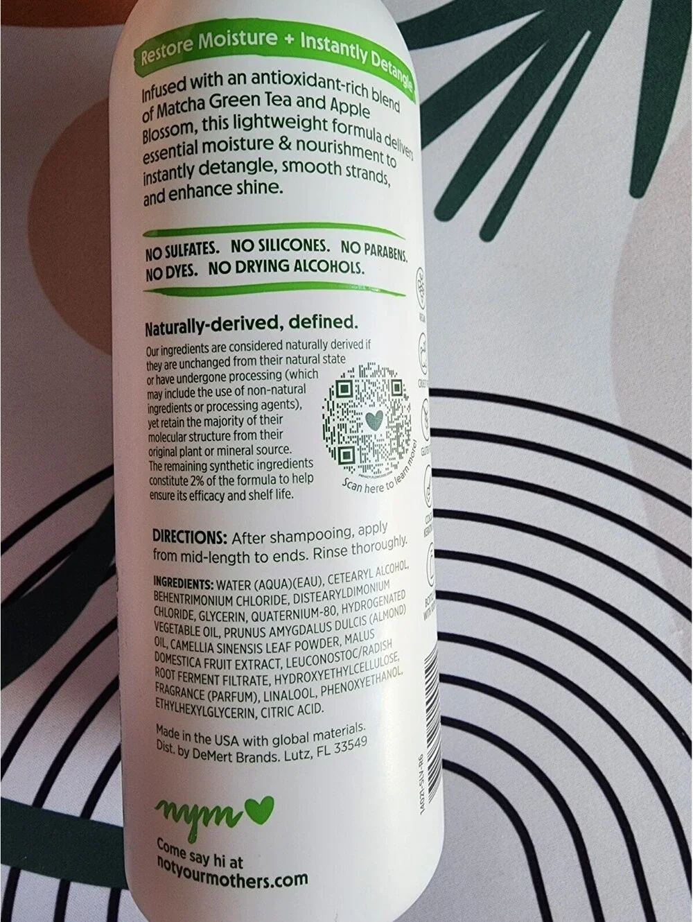 Not Your Mother's Naturals Daily Nutrition Conditioner Matcha Green Tea 15.2 Oz